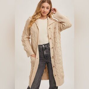 Bluivy Cable Knit Cardigan NWT